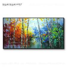 Check spelling or type a new query. Professional Artist Hand Painted Colorful Abstract Birch Landscape Painting On Canvas Rich Colors Knife Forest Acrylic Painting Painting Calligraphy Aliexpress