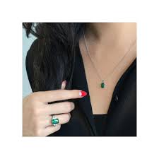 1 ct natural emerald leaf garland necklace in 10k gold. Carat London Emerald Cut Green 9ct White Gold Solitaire Pendant Jewellery From Bradbury S The Jewellers Uk