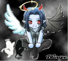 There are demons and angels in the world, however some demons and angels have babies together. Anime Girl Half Devil Half Angel Novocom Top