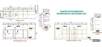 Kantin Satis Bankosu Sistem Detaylari Endustriyel Tasarim Tasarim Mimari