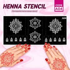 Lukisan corak batik bunga simple. Buy Sticker Inai Sticker Henna Henna Stencil Mehndi Stencil New Design Seetracker Malaysia