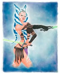 Ahsoka Tano Star Wars Fan Art Print - Etsy