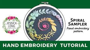 Free cross stitch sampler motifs added weekly for your own designs and creativity. Spiral Sampler A Beginner Hand Embroidery Stitch Along Tutorial Youtube