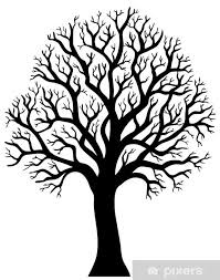 Silhouette Of Tree Without Leaf 2 Sticker Pixers We Live To Change Leaf Illustration Silhouette Art Tree Art