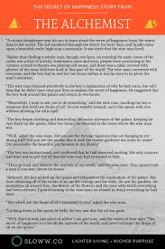 5 Lessons From The Alchemist S Secret Of Happiness Story Sloww Feeling Happy Quotes Alchemist Quotes Happy Wife Quotes