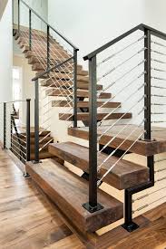 Contemporary stair railings can be classy and have a traditional and timeless appearance. Brilliant Metal Stair Railings Staircase Contemporary With Black Railing Above Ground Pool