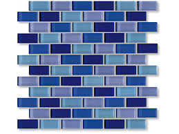 Glossy glass tile backsplash ideas bathroom mosaic sheets brown and blue crystal glass wall tiles cheap kitchen backsplashes cgt133. Crystal Glass Blue Mix Glossy Brick Pattern Mosaic