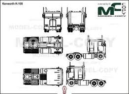The kenworth k100 is a casting by matchbox that debuted for the 2010 super convoy series. Kenworth K 100 Blueprints Ai Cdr Cdw Dwg Dxf Eps Gif Jpg Pdf Pct Psd Svg Tif Bmp Kenworth Blueprints 3d Modeling Programs