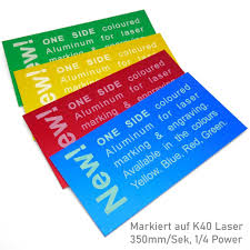 Anodizing is a conversion coating, and is very different than paints, plating and other common coatings on metal. Anodized Aluminum In 3 Colors 500x325x1mm Probeset 7 Shop Gravierbedarf De Engraving Supplies For Laser Cnc