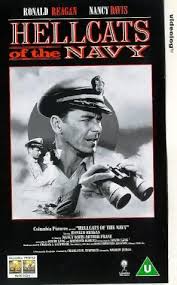 An f6f hellcat night fighter flies past the us navy aircraft carrier uss hornet during strikes on formosa, october 12, 1944. Hellcats Of The Navy 1957 Imdb