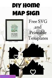 Diy Map Home Decor Domestic Heights In 2020 House Warming Gift Diy Home Map Design Free Svg