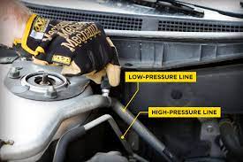 It works by taking in air from a room, cooling it and directing it back into the room, venting warm air outside through an exhaust hose. How To Find The Low Pressure A C Port On Your Car Ac Pro