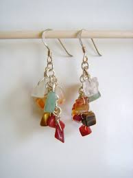 Earrings I Made Semi Precious Chip Stones Diy Earrings Stones Semiprecious Stone Jewelry Chip Bead Jewelry