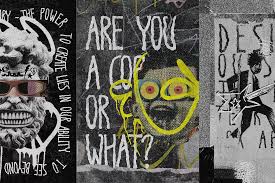 FLYERWRK – ANTISTROKE 潮流涂鸦海报设计封面包装头条新闻粗糙 ...