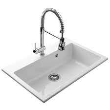 Evier A Encastrer Ceramique Blanc 1 Cuve Leroy Merlin Evier Cuisine Evier Cuisine Ceramique Evier
