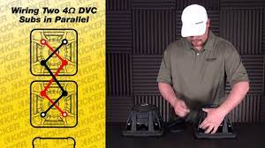 A kicker 1200.1 amp i know i have to wire them at 1 ohm, but how do i exactly do that? Subwoofer Wiring Two 4 Ohm Dvc Subs In Parallel Youtube