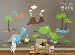 Dino Dinosaurs Land Huge Set Nursery Kid S Playroom Vinyl Wall Decal Sticker Dinosaur Wall Decals Dinosaur Nursery Kids Wall Decals
