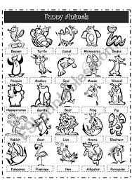 Drop them into your every day vocabulary and make absquatulate — to suddenly leave. Funny Animals Pictionary Esl Worksheet By La Luna