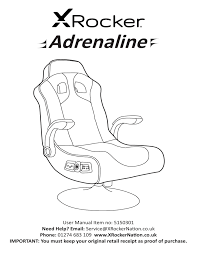 Ideal for the ultimate gaming experience. X Rocker X Rocker Adrenaline Vii Gaming Chair Adrenaline Vii Chair Instruction Manual Manualzz