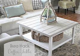 As you can see, each box can face outward to provide extra storage shelves, while the stunning stained wood surface offers a place for drinks and more. Budget Friendly Ikea Coffee Table Hacks The Cottage Market