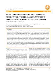 Pdf Agricultural By Products As Feed For Ruminants In Tropical Area Nutritive Value And Mitigating Methane Emission