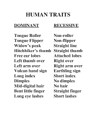 Human Genetic Traits Google Search Genetics Traits Genetics Human