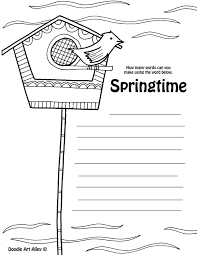 If a child wants to color a monkey purple allow them to do so. Spring Coloring Pages Doodle Art Alley