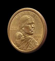 Buy & sell this coin. Coin One Us Dollar Sacagawea Dollar On A Black Background Stock Photo Image Of Washington United 128520240