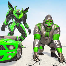 Grand robot car transform 3d game games screenshots and mod features in this crazy robot game you will be flying actually with a robot car like robot super car flight simulator, and car robot 3d fighting and robot street war in the futuristic city which fell very. Gorilla Robot Car Games Transform War Robot Games 3 0 Mod Apk Dwnload Free Modded Unlimited Money On Android Mod1android
