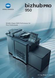 Homesupport & download printer drivers. Konica Minolta Bizhub Pro 950 Copier User Manual Manualzz