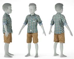Kid Outfit 7 3d Model Kids Outfits 3d Model Character Kid Character