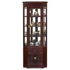 This china cabinet features a cottage white finish with dark brown top and open shelf. 60 Rosewood Longevity Motif China Cabinet Asian China Cabinets And Hutches By China Furniture And Arts Houzz