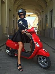 cool style on the vespa scooter girl vespa girl vespa scooters