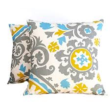 William morris vintage strawberry thief pattern throw pillow. That Dutch Girl Two Blue Green Grey Floral Medallion Pillow Covers 16x16 Cushion Decorative Throw Pillow Decorative Pillow Accent Pillow Pillow Case Buy Products Online With Ubuy Jordan In Affordable Prices