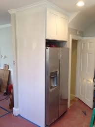 Installing side end panels and cabinet around a refrigerator. Refrigerator End Panel Contractor Talk Professional Construction And Remodeling Forum