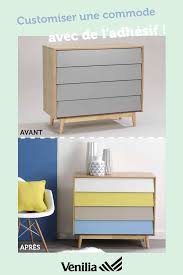 Diy Customiser Une Commode Avec De L Adhesif Customiser Commode Mobilier De Salon Boite A Idees