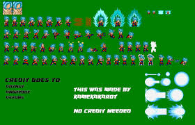 You can disable the kaioken, but is automatic disabled if you has 200 of life or less or you has 0 of energy. Super Saiyan Blue Goku Lsw Sprite Sheet By Thekakarotking On Deviantart