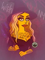 Made myself into a simpsons Witch 🖤 DM me, I'll turn you too! I won't  respond to pics just dropped