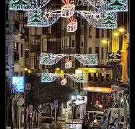 Hanging Led Gift Box Motif Lights for Street Christmas Decorations
