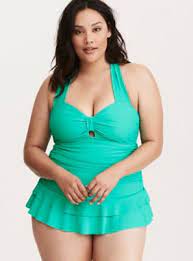 Ruffle Skirt One Piece Swim Dress Swim Dress Plus Size Swimsuits Plus Size Swimwear