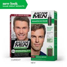 Hair dye for men is no longer something beyond understanding or acceptance. Just For Men Shampoo In Color Gray Hair Coloring For Men Medium Brown H 35 Walmart Com Just For Men Shampoo Men Hair Color Just For Men