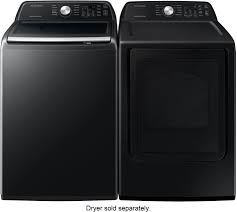 The washer and dryer pairs are equipped with up to 14 washing cycles and 14 drying cycle to get custom tailored. Samsung 4 4 Cu Ft High Efficiency Top Load Washer With Activewave Agitator And Active Waterjet Brushed Black Wa44a3405av A4 Best Buy
