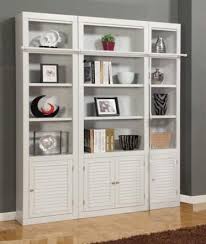 Impressive in scale, it features a versatile compilation of open cubbies in varying sizes and closed storage. Boca 3 Piece Bookcase Library Wall In Cottage White Finish By Parker House Boc 411 3bc