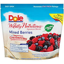 Dole crafted smoothie blends, mixed berry oatmeal, 40 oz. Dole Frozen Mixed Berries 12 Oz Bag