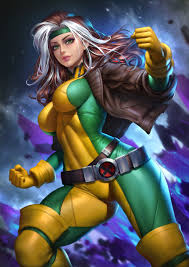 #rogue #xmen #x men #marvel #rogue xmen #my art. Rogue Character Rogue X Men Fantasy Girl Long Hair Looking At Viewer Green Eyes Curvy Women Neoartcore Artist X Men Marvel Comics Depth Of Field Pink Lipstick Jacket Brown Jacket Bodysuit Tight Clothing Costumes
