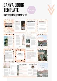 Canva Ebook Template Peachy Perfect Ebook Template Workbook Design Workbook Template