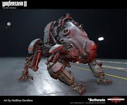 Artstation Wolfenstein 2 Laserhund 61 Lowpoly Matthias Develtere Wolfenstein The New Colossus Wolfenstein 2