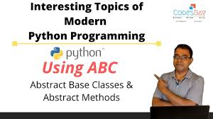 Modern Python Programming The Usage Of Abstract Base Classes And Abstract Methods In Python Interesting Topics Python Programming Abc