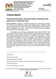 Vt selle ettevõtte 6 suhtlusvõrgustiku lehekülge, sh facebook ja twitter, tundi, telefon, veebisait jm. Bintulu Info Agensi Angkasa Negara Angkasa Menafikan Laporan Berita Yang Mendakwa Asteroid Bakal Menghentam Bumi Pada 1 Feb Ini Bernama Facebook