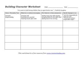 Free Character Building Worksheets For Parents And Children Moments A Day Character Building Character Worksheets Free Characters